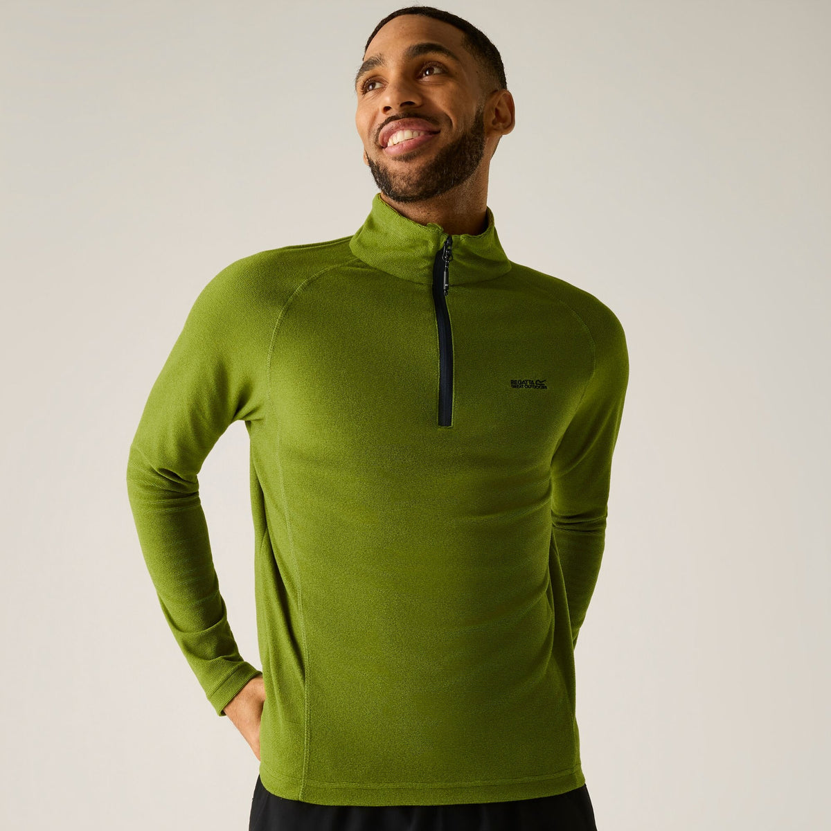 Golden Cypress - Pack Shot - Regatta Great Outdoors Mens Montes Funnel Neck Fleece Jumper
