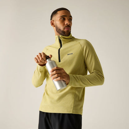 Desert Beige - Pack Shot - Regatta Great Outdoors Mens Montes Funnel Neck Fleece Jumper