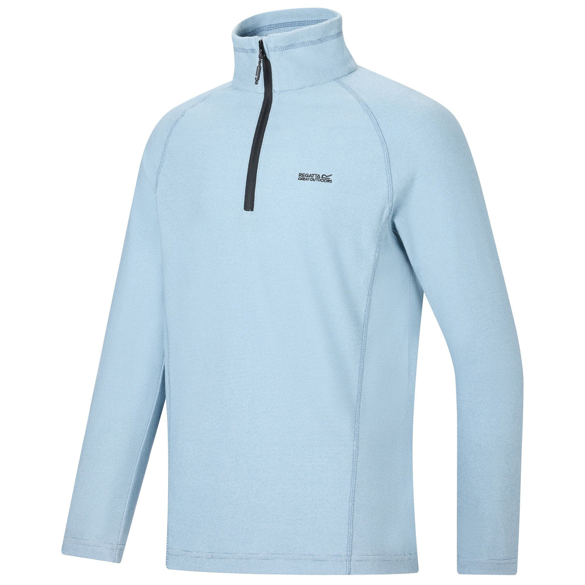Dusky Blue - Side - Regatta Great Outdoors Mens Montes Funnel Neck Fleece Jumper
