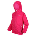 Pink Fusion - Lifestyle - Regatta Great Outdoors Childrens-Kids Lever II Packaway Rain Jacket