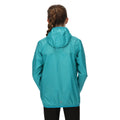 Turquoise - Back - Regatta Great Outdoors Childrens-Kids Lever II Packaway Rain Jacket