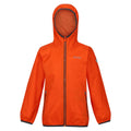 Blaze Orange - Front - Regatta Great Outdoors Childrens-Kids Lever II Packaway Rain Jacket