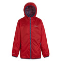 Danger Red - Front - Regatta Great Outdoors Childrens-Kids Lever II Packaway Rain Jacket