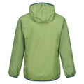 Green - Back - Regatta Great Outdoors Childrens-Kids Lever II Packaway Rain Jacket