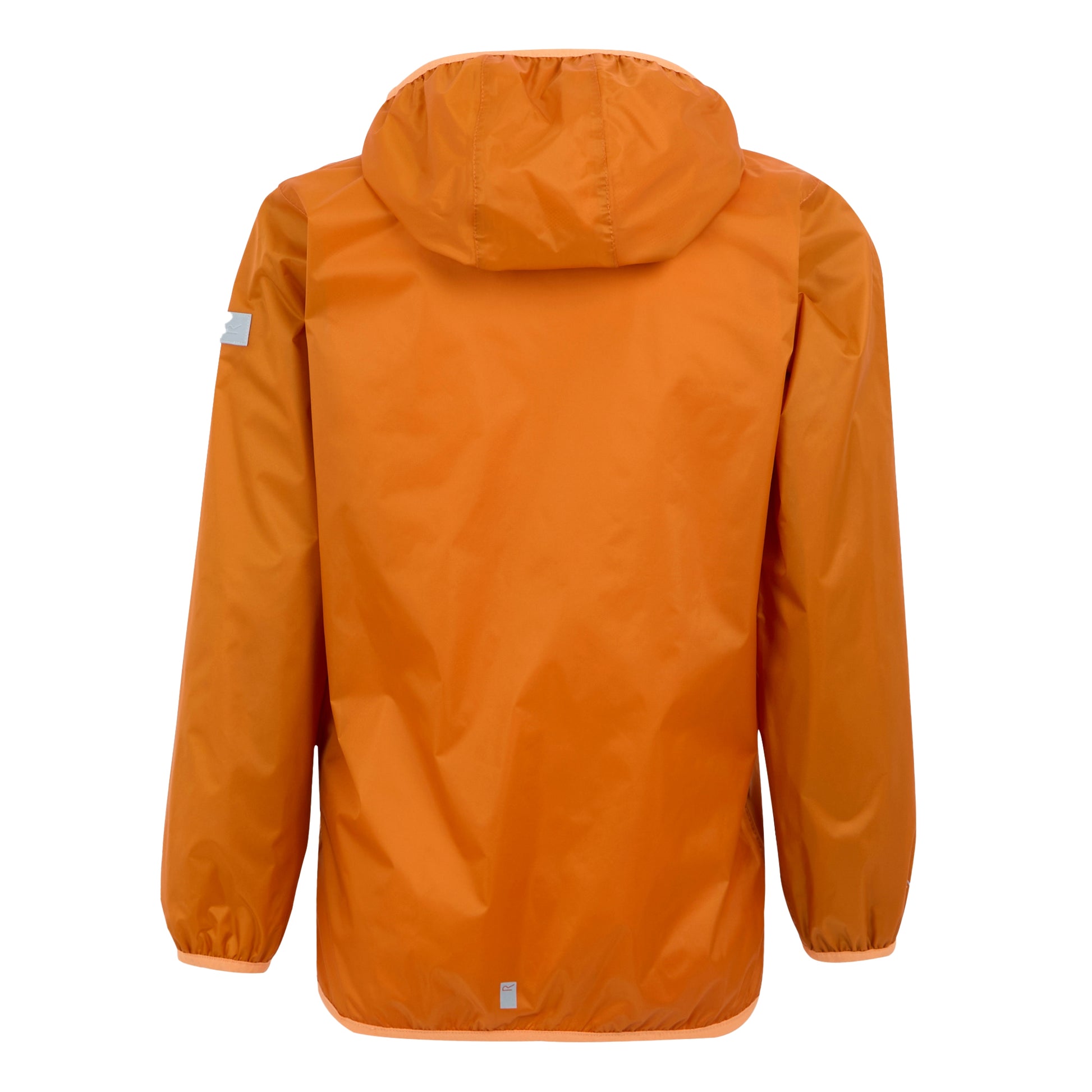 Fox-Bright Marigold - Back - Regatta Great Outdoors Childrens-Kids Lever II Packaway Rain Jacket