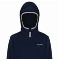 Navy - Side - Regatta Great Outdoors Childrens-Kids Lever II Packaway Rain Jacket