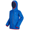 Oxford Blue-Persimmon - Side - Regatta Great Outdoors Childrens-Kids Lever II Packaway Rain Jacket