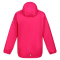 Pink Fusion - Back - Regatta Great Outdoors Childrens-Kids Lever II Packaway Rain Jacket