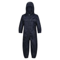 Navy - Front - Regatta Professional Baby-Kids Paddle All In One Rain Suit