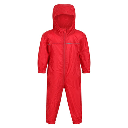 Classic Red - Front - Regatta Professional Baby-Kids Paddle All In One Rain Suit