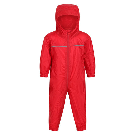Classic Red - Front - Regatta Professional Baby-Kids Paddle All In One Rain Suit