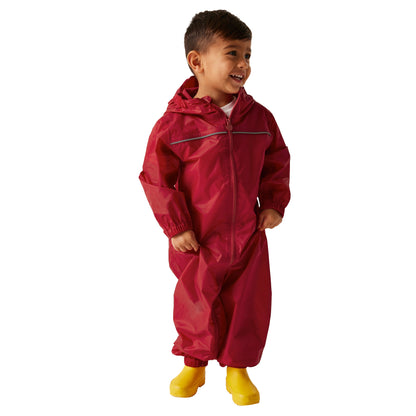Classic Red - Side - Regatta Professional Baby-Kids Paddle All In One Rain Suit