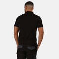 Black - Side - Regatta Professional Mens Classic 65-35 Short Sleeve Polo Shirt