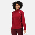 Beetroot Red-Fig - Back - Regatta Great Outdoors Womens-Ladies Montes Half Zip Fleece Top