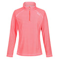 Neon Peach-White - Front - Regatta Great Outdoors Womens-Ladies Montes Half Zip Fleece Top