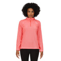 Neon Peach-White - Back - Regatta Great Outdoors Womens-Ladies Montes Half Zip Fleece Top