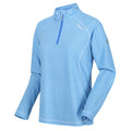 Sonic Blue-White - Pack Shot - Regatta Great Outdoors Womens-Ladies Montes Half Zip Fleece Top