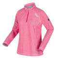 Rethink Pink-White - Pack Shot - Regatta Great Outdoors Womens-Ladies Montes Half Zip Fleece Top