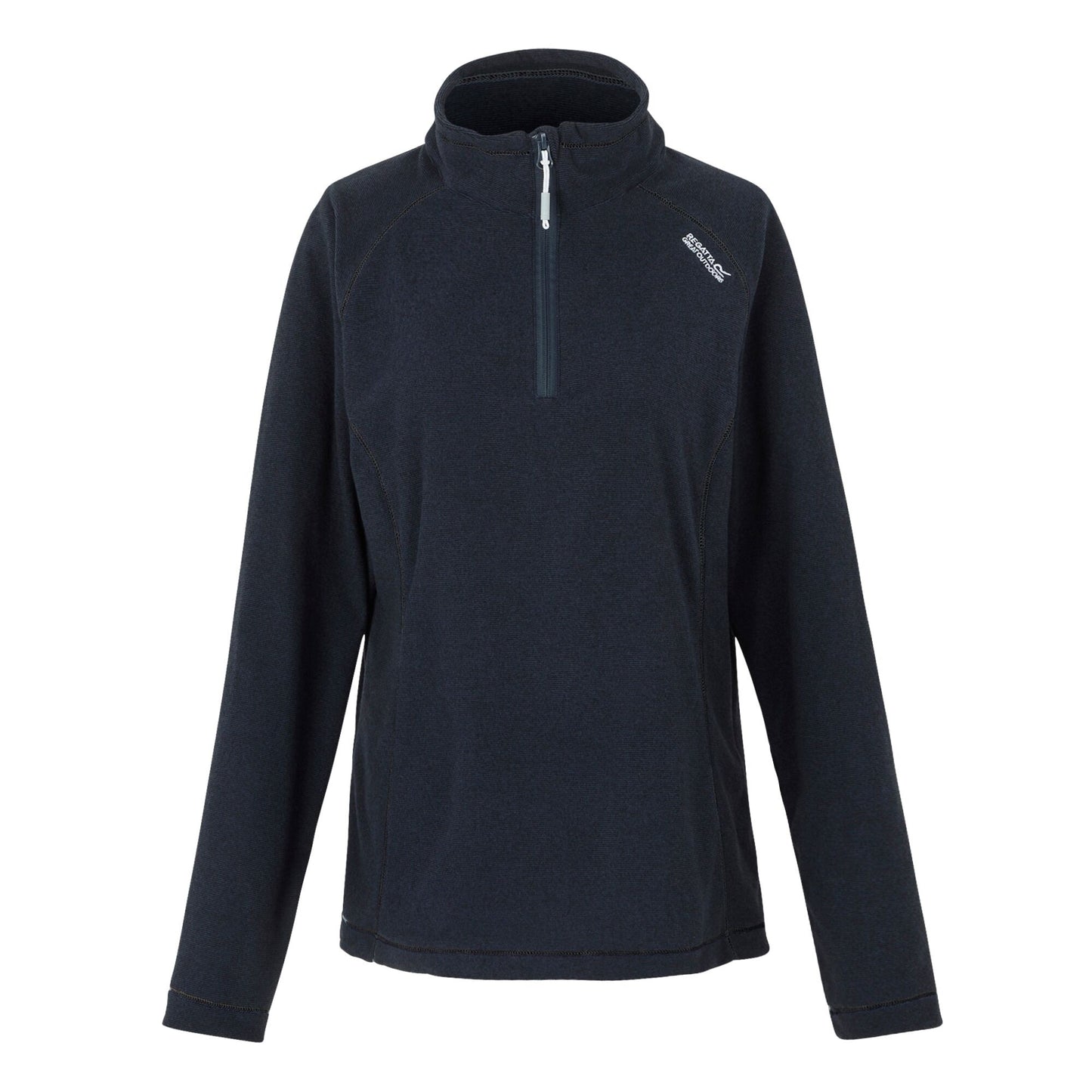 Navy-Black - Front - Regatta Great Outdoors Womens-Ladies Montes Half Zip Fleece Top