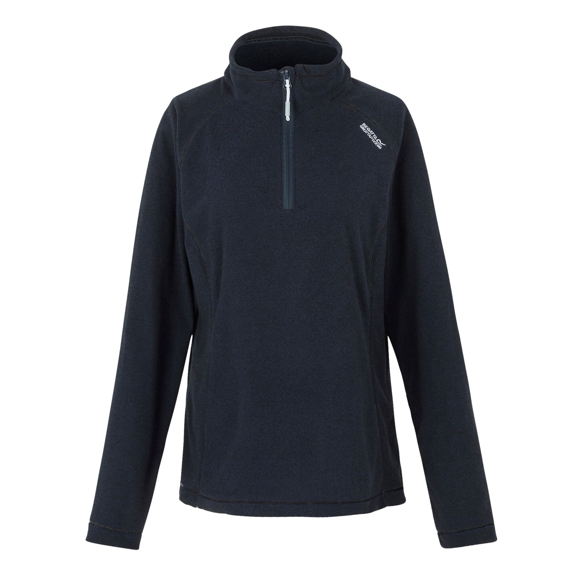 Navy-Black - Front - Regatta Great Outdoors Womens-Ladies Montes Half Zip Fleece Top