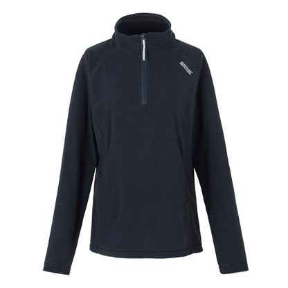 Navy-Black - Front - Regatta Great Outdoors Womens-Ladies Montes Half Zip Fleece Top