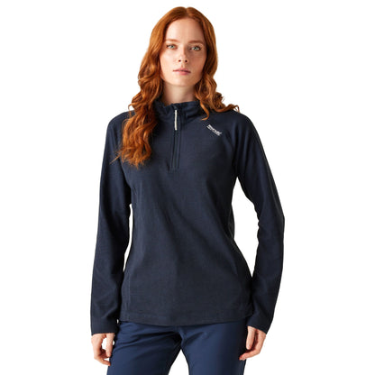 Navy-Black - Lifestyle - Regatta Great Outdoors Womens-Ladies Montes Half Zip Fleece Top