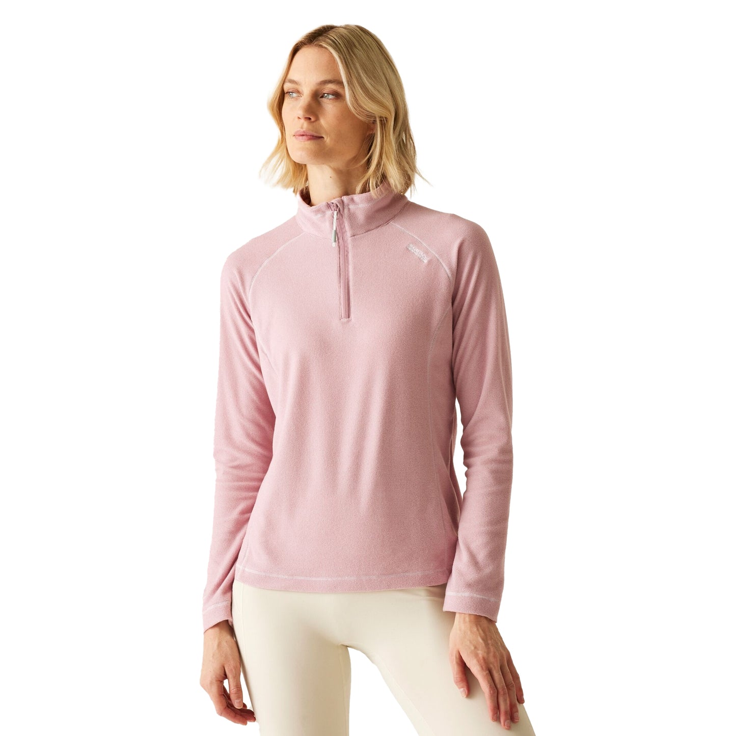 Lilas-Powder Lilac - Lifestyle - Regatta Great Outdoors Womens-Ladies Montes Half Zip Fleece Top
