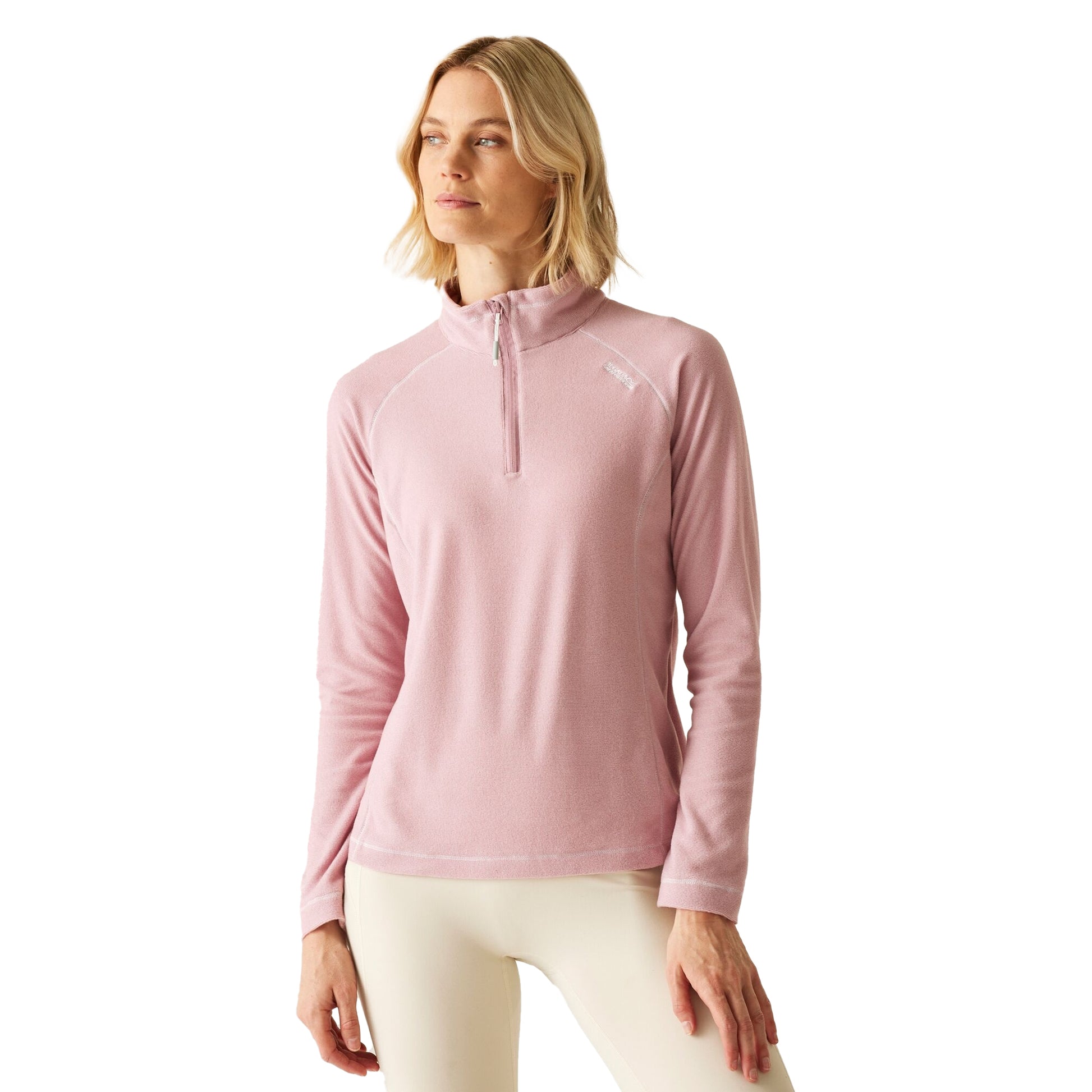 Lilas-Powder Lilac - Lifestyle - Regatta Great Outdoors Womens-Ladies Montes Half Zip Fleece Top