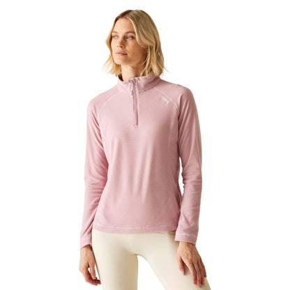 Lilas-Powder Lilac - Lifestyle - Regatta Great Outdoors Womens-Ladies Montes Half Zip Fleece Top