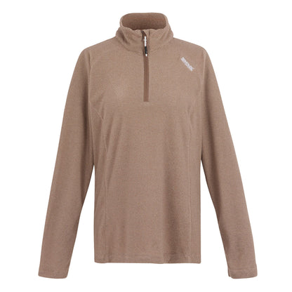 Mocha - Front - Regatta Great Outdoors Womens-Ladies Montes Half Zip Fleece Top