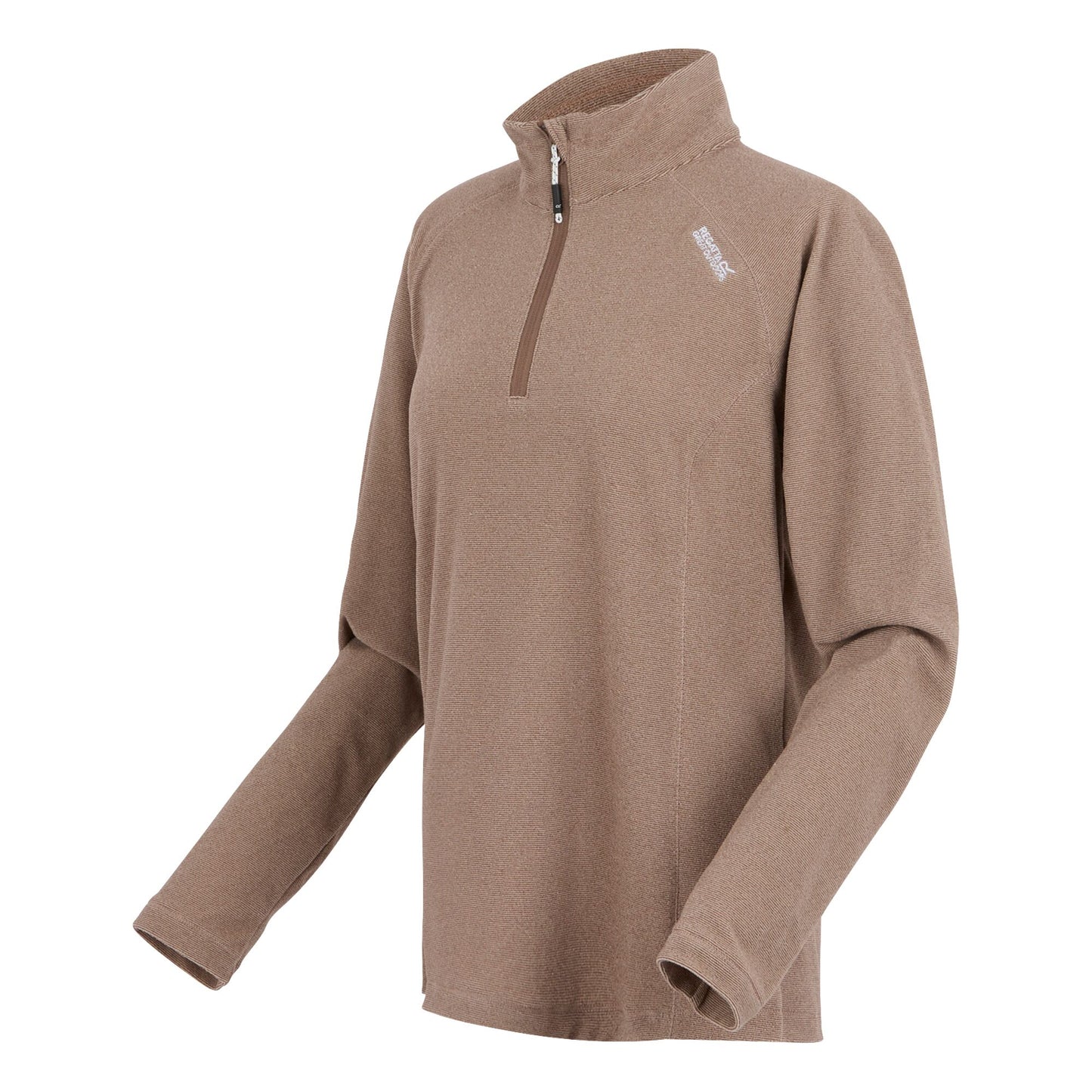 Mocha - Side - Regatta Great Outdoors Womens-Ladies Montes Half Zip Fleece Top