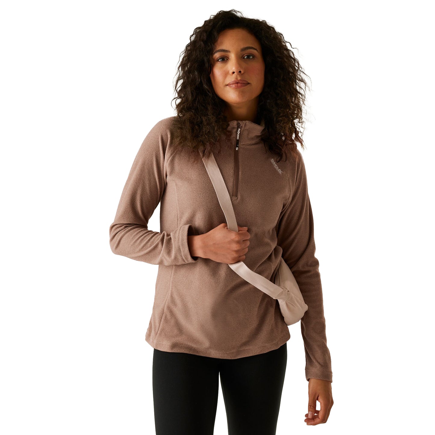 Mocha - Lifestyle - Regatta Great Outdoors Womens-Ladies Montes Half Zip Fleece Top