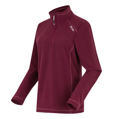 Dark Pimento - Side - Regatta Great Outdoors Womens-Ladies Montes Half Zip Fleece Top