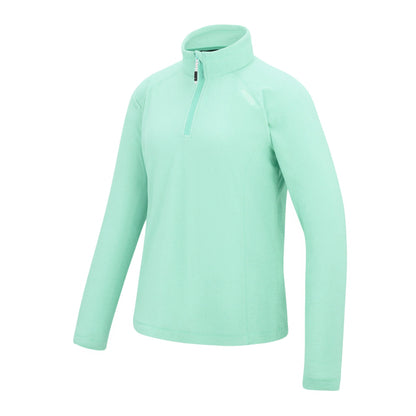 Ice Green - Side - Regatta Great Outdoors Womens-Ladies Montes Half Zip Fleece Top