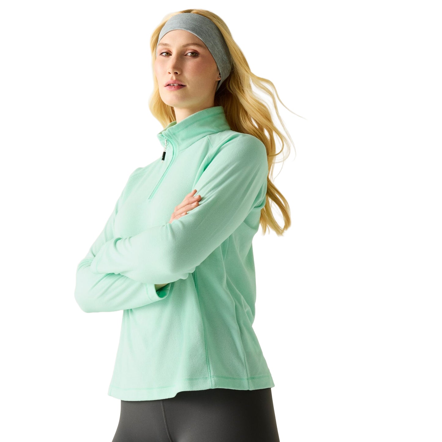 Ice Green - Lifestyle - Regatta Great Outdoors Womens-Ladies Montes Half Zip Fleece Top