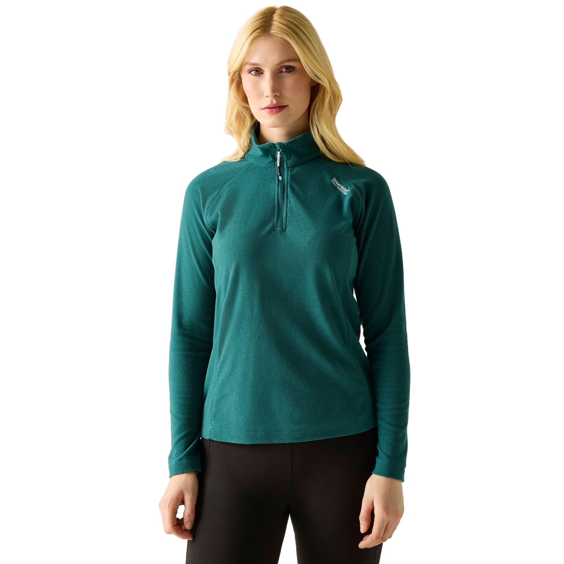 Mediterranean Green - Lifestyle - Regatta Great Outdoors Womens-Ladies Montes Half Zip Fleece Top