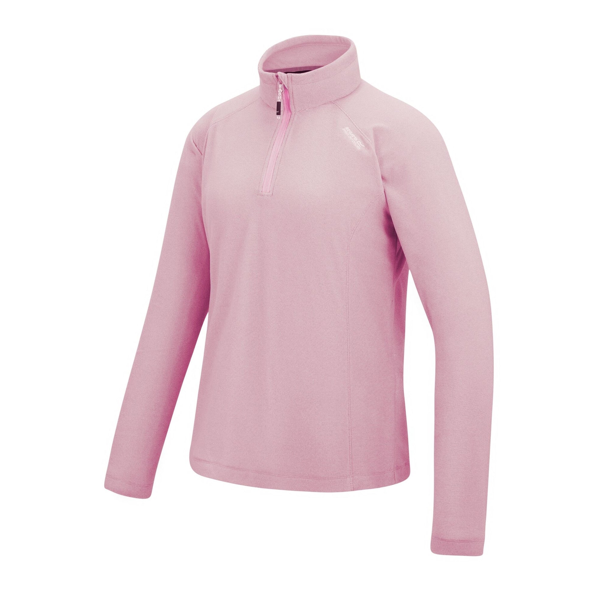 Powder Lilac - Side - Regatta Great Outdoors Womens-Ladies Montes Half Zip Fleece Top