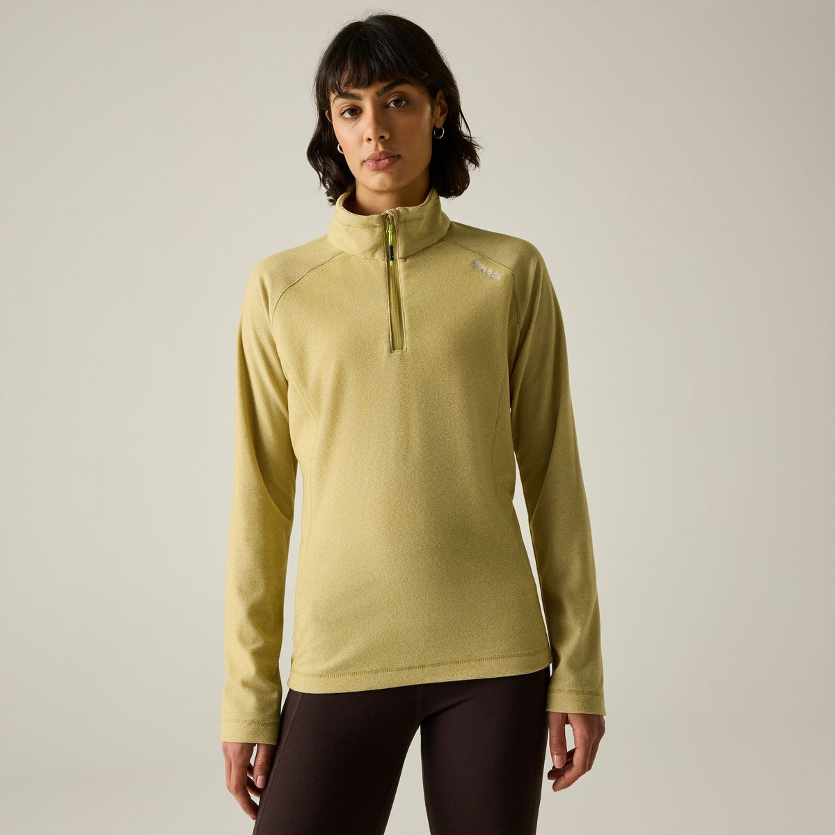Desert Beige - Pack Shot - Regatta Great Outdoors Womens-Ladies Montes Half Zip Fleece Top