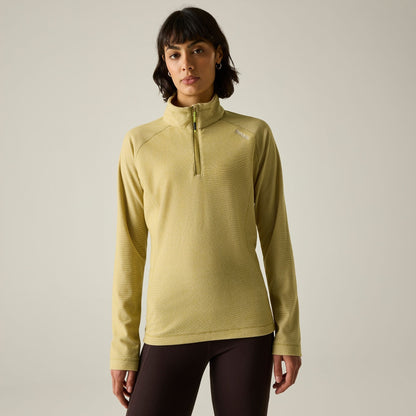 Desert Beige - Pack Shot - Regatta Great Outdoors Womens-Ladies Montes Half Zip Fleece Top