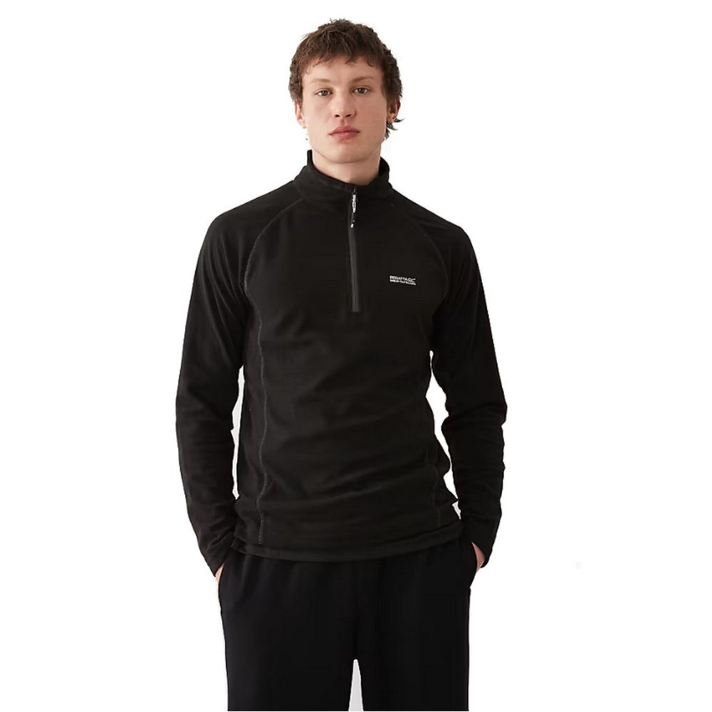 Black - Front - Regatta Great Outdoors Mens Montes Fleece Top