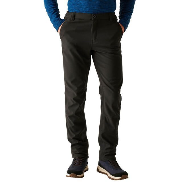 Black - Lifestyle - Regatta Great Outdoors Mens Fenton Lightweight Softshell Trousers