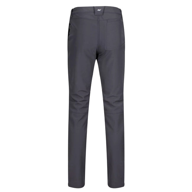 Seal Grey - Back - Regatta Great Outdoors Mens Fenton Lightweight Softshell Trousers
