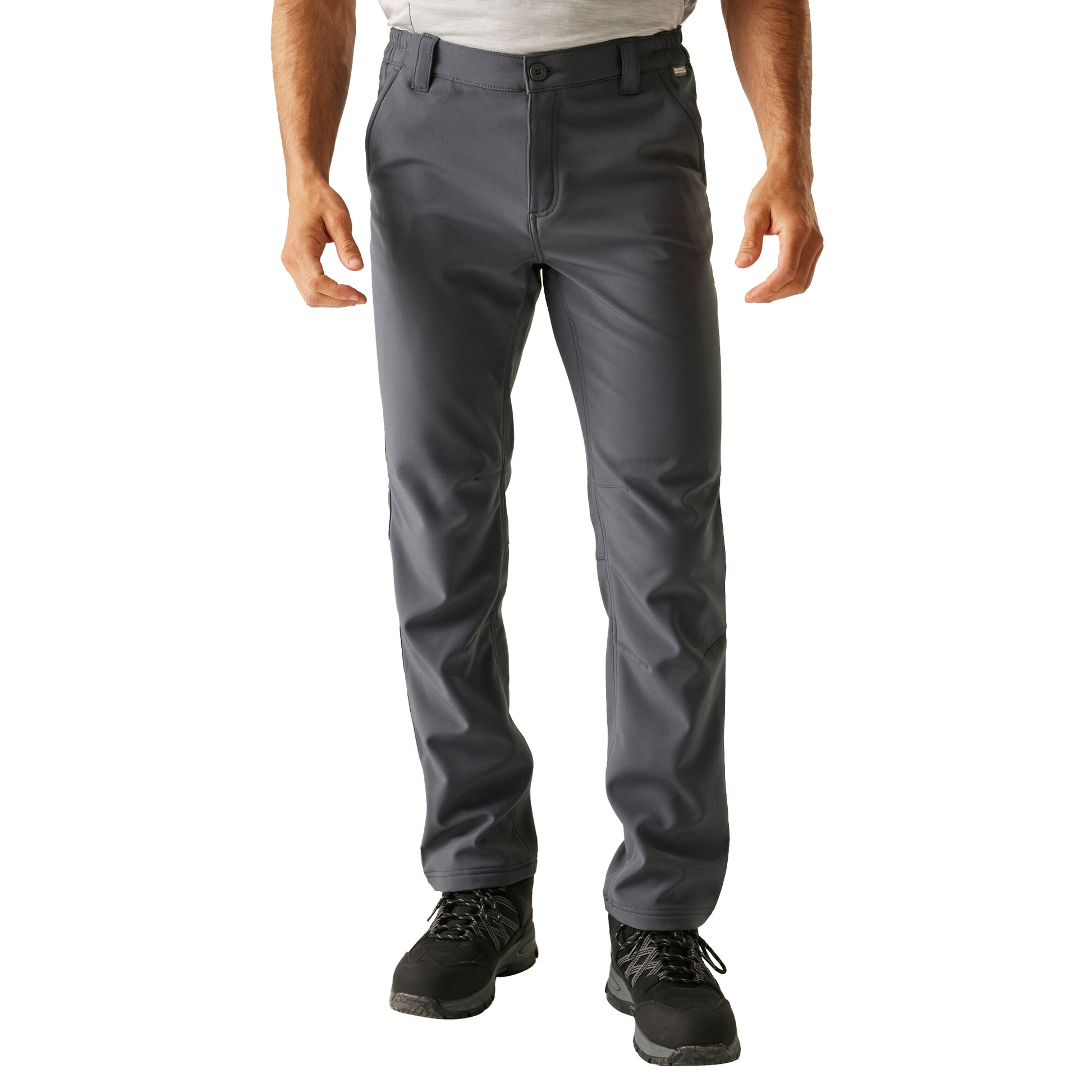 Seal Grey - Lifestyle - Regatta Great Outdoors Mens Fenton Lightweight Softshell Trousers