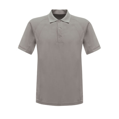 Silver Grey - Front - Regatta Professional Mens Coolweave Short Sleeve Polo Shirt