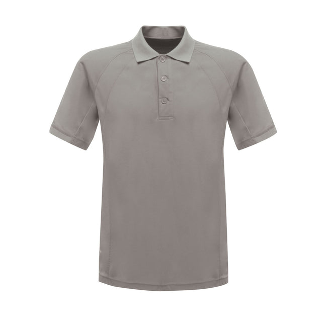 Silver Grey - Front - Regatta Professional Mens Coolweave Short Sleeve Polo Shirt