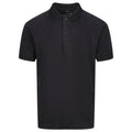 Black - Front - Regatta Professional Mens Coolweave Short Sleeve Polo Shirt