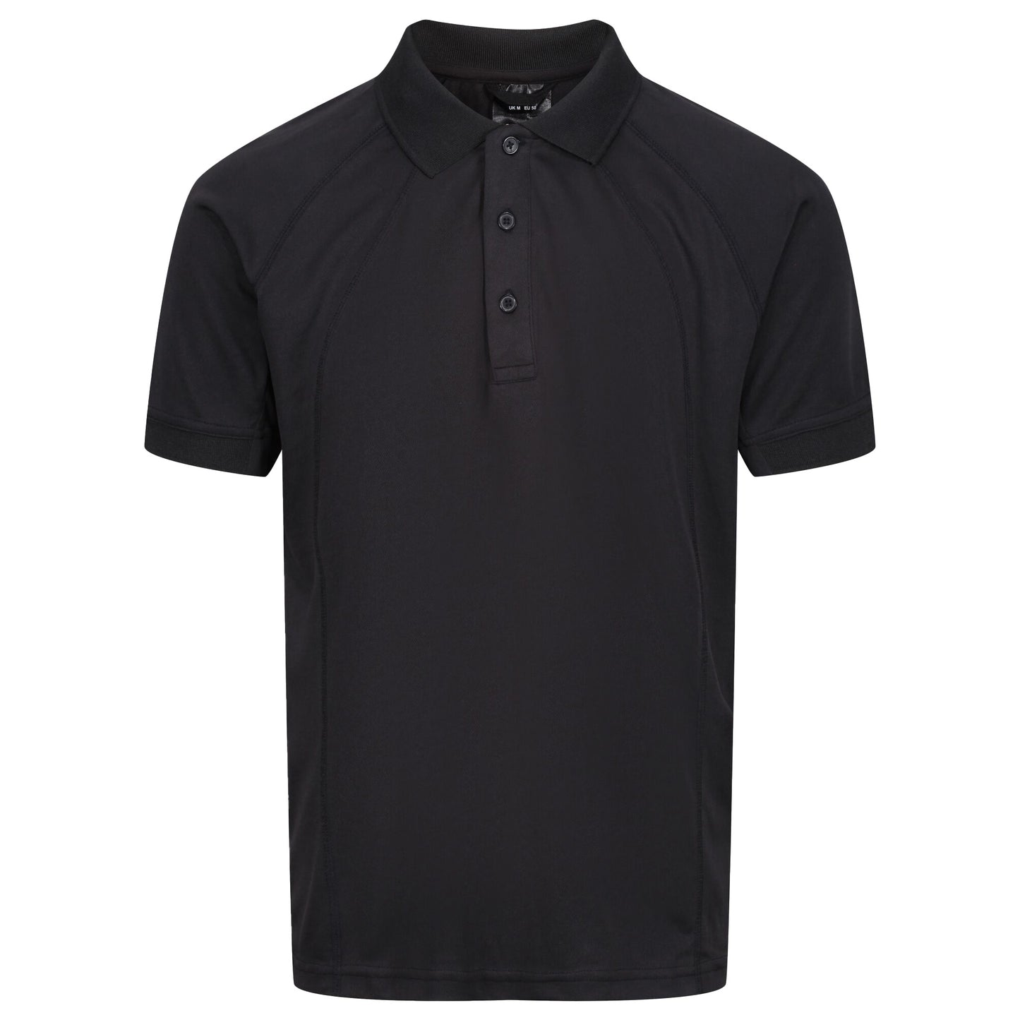 Black - Front - Regatta Professional Mens Coolweave Short Sleeve Polo Shirt