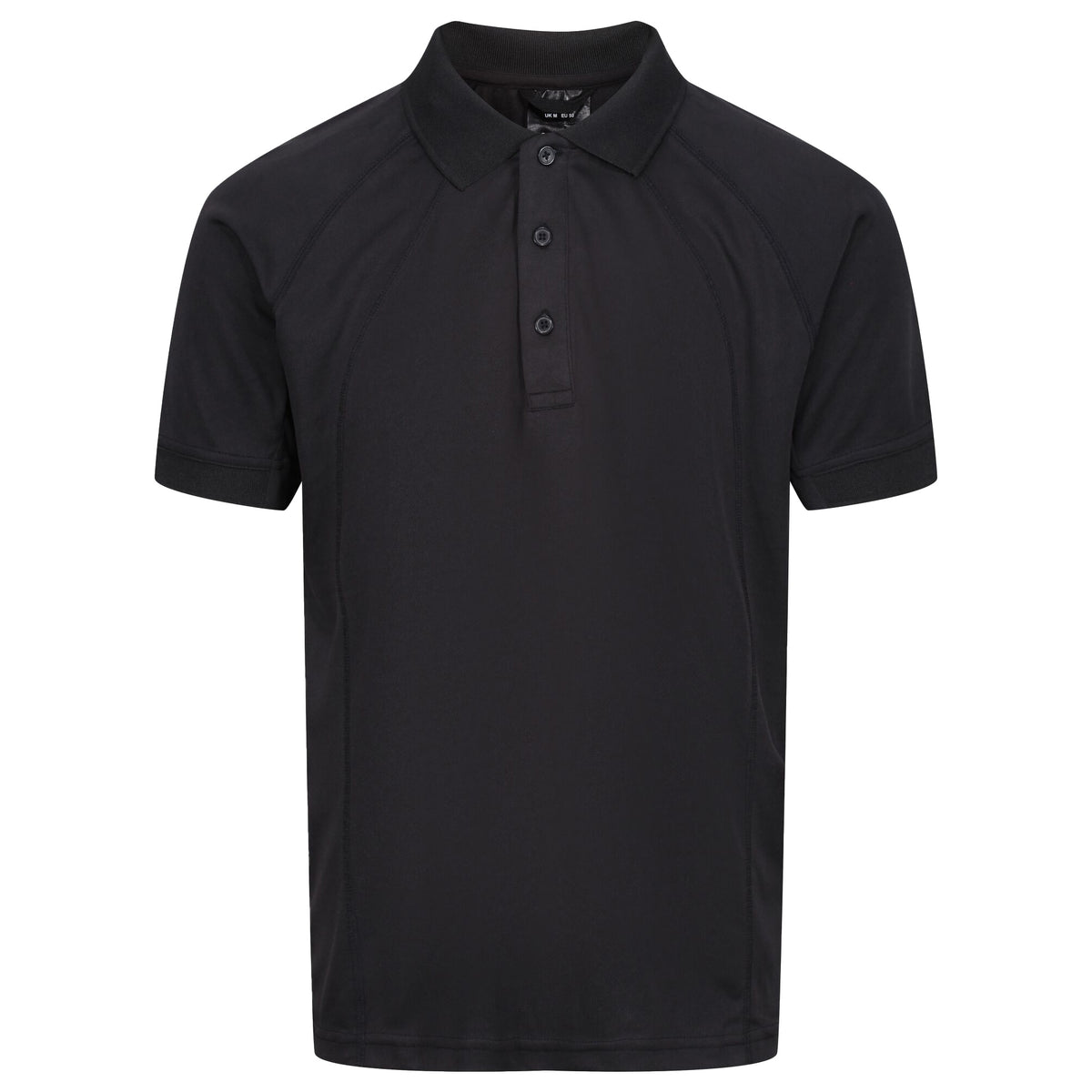 Black - Front - Regatta Professional Mens Coolweave Short Sleeve Polo Shirt