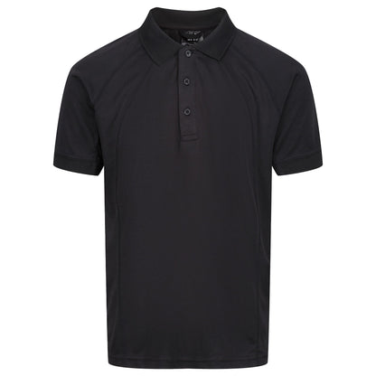 Black - Front - Regatta Professional Mens Coolweave Short Sleeve Polo Shirt