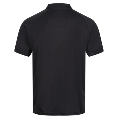 Black - Back - Regatta Professional Mens Coolweave Short Sleeve Polo Shirt